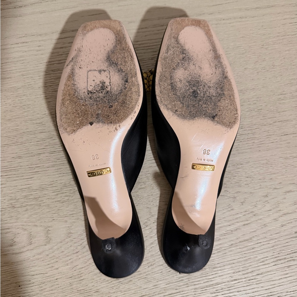 Gucci Black and Python print Mules - image 6